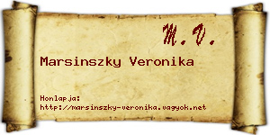Marsinszky Veronika névjegykártya